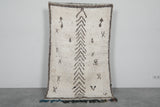 Handmade All Wool Rug 3.8 x 6.5 ft Moroccan Berber Carpet