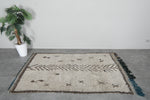 Handmade All Wool Rug 3.8 x 6.5 ft Moroccan Berber Carpet