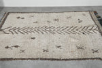Handmade All Wool Rug 3.8 x 6.5 ft Moroccan Berber Carpet