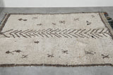 Handmade All Wool Rug 3.8 x 6.5 ft Moroccan Berber Carpet