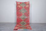 Boucherouite Moroccan rug 3.4 X 9.2 Feet