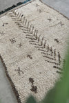 Handmade All Wool Rug 3.8 x 6.5 ft Moroccan Berber Carpet