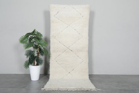 Runner Rug 2.8 x 7.5 ft – Handmade Moroccan Wool Hallway Carpet
