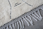 Custom Moroccan Rug - White wool & Black patterns