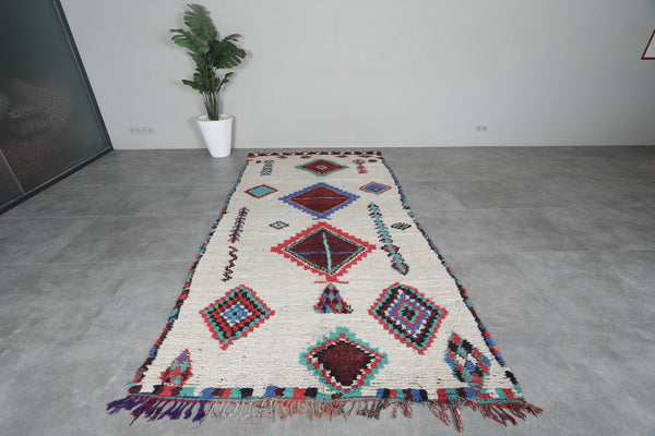 Moroccan rug 5 x 9.9 ft handmade wool berber carpet