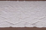 6.5 X 9.7 FT Moroccan Rug - Ivory Handwoven Wool Rug with Diamond Pattern and Tassels