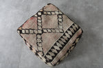 Handmade Kilim Ottoman Pouf - Geometric Tribal Pouf