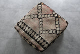 Handmade Kilim Ottoman Pouf - Geometric Tribal Pouf