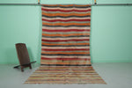 Entryway flatwoven berber moroccan rug , 5.9 FT X 11.4 FT