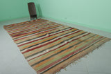 Entryway flatwoven berber moroccan rug , 5.9 FT X 11.4 FT