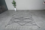 Beni Ourain Rug 6.4 x 10.1 ft – Handmade Moroccan Wool Carpet