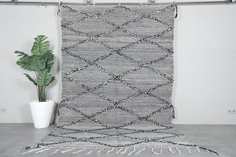 Beni Ourain Rug 6.4 x 10.1 ft – Handmade Moroccan Wool Carpet