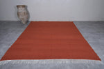 Flatwoven Custom Brown Moroccan Rug for Modern Interiors