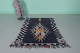 All-Wool Azilal Berber Moroccan Rug - Unique Diamond & Checkered Pattern