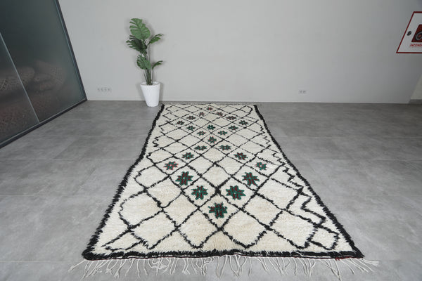 Handmade Moroccan beni ourain rug - Wool berber rug