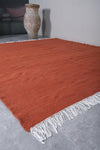 Flatwoven Custom Brown Moroccan Rug for Modern Interiors