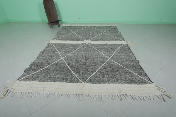 Moroccan flat woven kilim – 6.2 FT x 10 FT | Traditional handcrafted rug