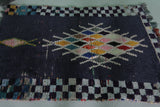 All-Wool Azilal Berber Moroccan Rug - Unique Diamond & Checkered Pattern