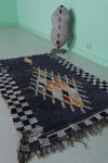 All-Wool Azilal Berber Moroccan Rug - Unique Diamond & Checkered Pattern