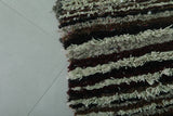 Striped Moroccan Berber Rug - 2 x 5.4 ft | Handmade Shag Rug