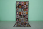 Colorful Moroccan Berber Rug 3.6 X 8.6 Feet - Handwoven Patchwork Boucherouite