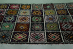 Colorful Moroccan Berber Rug 3.6 X 8.6 Feet - Handwoven Patchwork Boucherouite