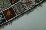 Colorful Moroccan Berber Rug 3.6 X 8.6 Feet - Handwoven Patchwork Boucherouite