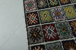 Colorful Moroccan Berber Rug 3.6 X 8.6 Feet - Handwoven Patchwork Boucherouite