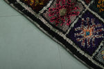 Colorful Moroccan Berber Rug 3.6 X 8.6 Feet - Handwoven Patchwork Boucherouite