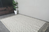 Dots Beni Ourain Rug 6.3 x 9.1 ft – Handmade Moroccan Wool Carpet