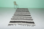 Vintage Moroccan Rug – 4.7 FT × 11.1 FT | Handwoven with Geometric Design