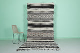 Vintage Moroccan Rug – 4.7 FT × 11.1 FT | Handwoven with Geometric Design