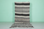 Vintage Moroccan Rug – 4.7 FT × 11.1 FT | Handwoven with Geometric Design