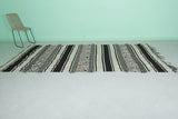 Vintage Moroccan Rug – 4.7 FT × 11.1 FT | Handwoven with Geometric Design