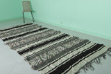 Vintage Moroccan Rug – 4.7 FT × 11.1 FT | Handwoven with Geometric Design