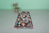 Eclectic Moroccan Berber Rug - 2.3 x 5.6 ft | Colorful Handmade Shag Rug