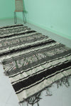 Vintage Moroccan Rug – 4.7 FT × 11.1 FT | Handwoven with Geometric Design