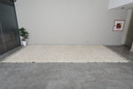 7.9 X 16.6 FT Moroccan Rug - Extra Large Ivory Wool Rug with Subtle Geometric Pattern