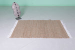 Natural Moroccan Rug – Earthy Handwoven Design | 3.4 FT x 5.1 FT