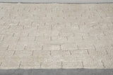 7.9 X 16.6 FT Moroccan Rug - Extra Large Ivory Wool Rug with Subtle Geometric Pattern