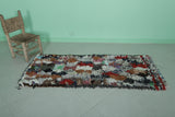 Eclectic Moroccan Berber Rug - 2.3 x 5.6 ft | Colorful Handmade Shag Rug