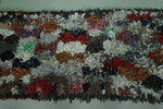 Eclectic Moroccan Berber Rug - 2.3 x 5.6 ft | Colorful Handmade Shag Rug