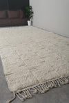 7.9 X 16.6 FT Moroccan Rug - Extra Large Ivory Wool Rug with Subtle Geometric Pattern