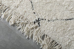 Beni Ourain Rug 5.5 x 8.2 ft Handwoven Moroccan Wool Carpet