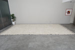 8.3 X 16.2 FT Large Moroccan Rug - Ivory Wool with Minimalist Texture