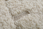 8.3 X 16.2 FT Large Moroccan Rug - Ivory Wool with Minimalist Texture