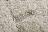 8.3 X 16.2 FT Large Moroccan Rug - Ivory Wool with Minimalist Texture