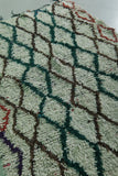 Moroccan Berber Rug 3.8 X 5.5 Feet - Colorful Diamond Pattern Handwoven