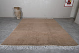 Handmade Moroccan Wool Rug - Soft Brown | 9 x 11.1 ft