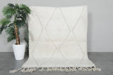 Beni Ourain Rug 3.9x5 ft - Handmade Moroccan Wool Carpet
